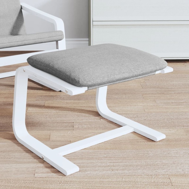 vidaXL Fußhocker Hellgrau 51x41x40 cm Stoff vidaXL Fußhocker Hellgrau 51x41x40 cm Stoff