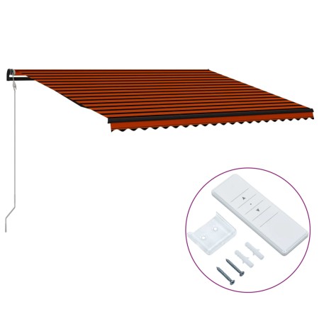 vidaXL Automatisch Einziehbare Markise 500×300 cm Orange und Braun 