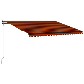 vidaXL Automatisch Einziehbare Markise 500×300 cm Orange und Braun 