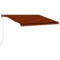 vidaXL Automatisch Einziehbare Markise 500×300 cm Orange und Braun vidaXL Automatisch Einziehbare Markise 500×300 cm Orange und Braun