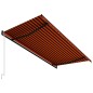 vidaXL Automatisch Einziehbare Markise 500×300 cm Orange und Braun vidaXL Automatisch Einziehbare Markise 500×300 cm Orange und Braun