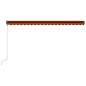 vidaXL Automatisch Einziehbare Markise 500×300 cm Orange und Braun vidaXL Automatisch Einziehbare Markise 500×300 cm Orange und Braun