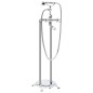 vidaXL Freistehende Badewanne und Wasserhahn 220 L 99,5 cm Silbern vidaXL Freistehende Badewanne und Wasserhahn 220 L 99,5 cm Silbern