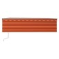 vidaXL Markise Automatisch Einziehbar mit Volant 5x3 m Orange & Braun vidaXL Markise Automatisch Einziehbar mit Volant 5x3 m Orange & Braun