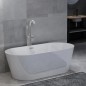 vidaXL Freistehende Badewanne und Wasserhahn 220 L 118,5 cm Silbern vidaXL Freistehende Badewanne und Wasserhahn 220 L 118,5 cm Silbern