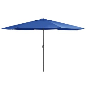 vidaXL Sonnenschirm mit Metall-Mast 400 cm Azurblau