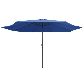 vidaXL Sonnenschirm mit Metall-Mast 400 cm Azurblau