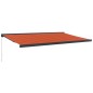 vidaXL Markise Einziehbar Orange und Braun 5x3 m Stoff und Aluminium vidaXL Markise Einziehbar Orange und Braun 5x3 m Stoff und Aluminium