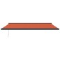 vidaXL Markise Einziehbar Orange und Braun 5x3 m Stoff und Aluminium vidaXL Markise Einziehbar Orange und Braun 5x3 m Stoff und Aluminium