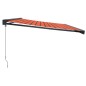 vidaXL Markise Einziehbar Orange und Braun 5x3 m Stoff und Aluminium vidaXL Markise Einziehbar Orange und Braun 5x3 m Stoff und Aluminium