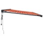 vidaXL Markise Einziehbar Orange und Braun 5x3 m Stoff und Aluminium