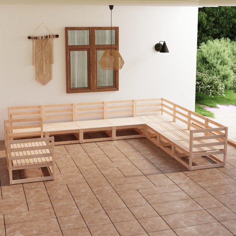 vidaXL 10-tlg. Garten-Lounge-Set Massivholz Kiefer vidaXL 10-tlg. Garten-Lounge-Set Massivholz Kiefer