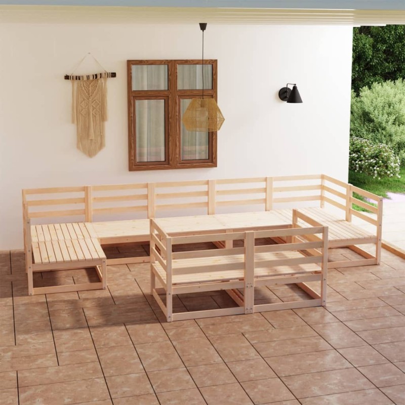 vidaXL 9-tlg. Garten-Lounge-Set Massivholz Kiefer vidaXL 9-tlg. Garten-Lounge-Set Massivholz Kiefer