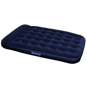 Bestway Luftbett Beflockt mit Integrierter Fußpumpe 191x137x28 cm
