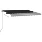 vidaXL Automatische Markise mit LED & Windsensor 400x300 cm Anthrazit vidaXL Automatische Markise mit LED & Windsensor 400x300 cm Anthrazit