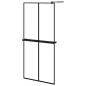 vidaXL Duschwand mit Ablage für Walk-In-Dusche Schwarz 90x195 cm ESG vidaXL Duschwand mit Ablage für Walk-In-Dusche Schwarz 90x195 cm ESG