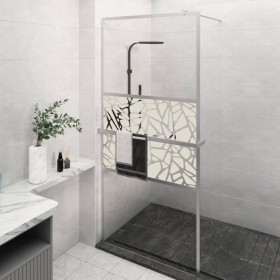 vidaXL Duschwand mit Ablage für Walk-In-Dusche Chrom 80x195 cm ESG