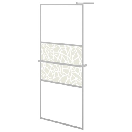 vidaXL Duschwand mit Ablage für Walk-In-Dusche Chrom 80x195 cm ESG