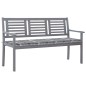 vidaXL 3-Sitzer-Gartenbank mit Auflage 150 cm Grau Eukalyptusholz vidaXL 3-Sitzer-Gartenbank mit Auflage 150 cm Grau Eukalyptusholz
