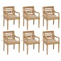 vidaXL Batavia-Stühle mit Kissen 6 Stk. Massivholz Teak vidaXL Batavia-Stühle mit Kissen 6 Stk. Massivholz Teak