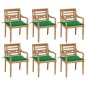 vidaXL Batavia-Stühle mit Kissen 6 Stk. Massivholz Teak vidaXL Batavia-Stühle mit Kissen 6 Stk. Massivholz Teak