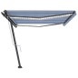 vidaXL Automatische Markise mit LED & Windsensor 500x350 Blau und Weiß vidaXL Automatische Markise mit LED & Windsensor 500x350 Blau und Weiß