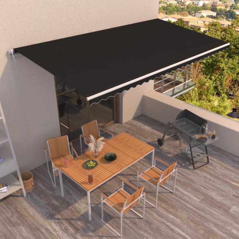 vidaXL Markise Automatisch Einziehbar 600x350 cm Anthrazit vidaXL Markise Automatisch Einziehbar 600x350 cm Anthrazit