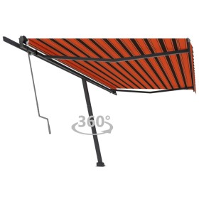 vidaXL Standmarkise Automatisch 500x300 cm Orange & Braun