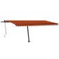 vidaXL Standmarkise Automatisch 500x300 cm Orange & Braun vidaXL Standmarkise Automatisch 500x300 cm Orange & Braun
