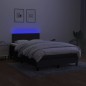 vidaXL Boxspringbett mit Matratze & LED Schwarz 120x190 cm Stoff vidaXL Boxspringbett mit Matratze & LED Schwarz 120x190 cm Stoff