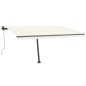 vidaXL Automatische Markise mit LED & Windsensor 450x300 cm Creme vidaXL Automatische Markise mit LED & Windsensor 450x300 cm Creme