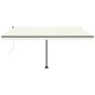 vidaXL Automatische Markise mit LED & Windsensor 450x300 cm Creme vidaXL Automatische Markise mit LED & Windsensor 450x300 cm Creme