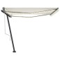 vidaXL Automatische Markise mit LED & Windsensor 450x300 cm Creme vidaXL Automatische Markise mit LED & Windsensor 450x300 cm Creme