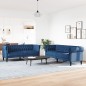 vidaXL 2-tlg. Sofagarnitur Blau Stoff vidaXL 2-tlg. Sofagarnitur Blau Stoff