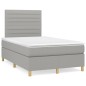 vidaXL Boxspringbett mit Matratze Hellgrau 120x190 cm Stoff vidaXL Boxspringbett mit Matratze Hellgrau 120x190 cm Stoff