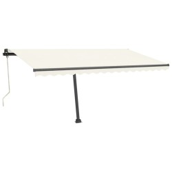 vidaXL Automatische Markise mit LED & Windsensor 450x350 cm Cremeweiß
