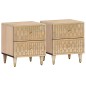 vidaXL Nachttische 2 Stk. 40x33x46 cm Massivholz Mango vidaXL Nachttische 2 Stk. 40x33x46 cm Massivholz Mango