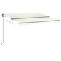 vidaXL Automatische Markise mit LED & Windsensor 450x350 cm Cremeweiß vidaXL Automatische Markise mit LED & Windsensor 450x350 cm Cremeweiß