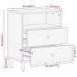 vidaXL Nachttisch 50x33x60 cm Massivholz Mango vidaXL Nachttisch 50x33x60 cm Massivholz Mango