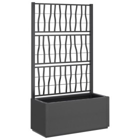 vidaXL Pflanzkübel mit Rankgitter Dunkelgrau 80x36x140 cm PP