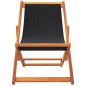 vidaXL Klappbare Strandstühle 2 Stk. Schwarz Stoff vidaXL Klappbare Strandstühle 2 Stk. Schwarz Stoff