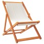 vidaXL Klappbare Strandstühle 2 Stk. Cremeweiß Stoff vidaXL Klappbare Strandstühle 2 Stk. Cremeweiß Stoff