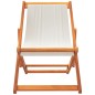 vidaXL Klappbare Strandstühle 2 Stk. Cremeweiß Stoff vidaXL Klappbare Strandstühle 2 Stk. Cremeweiß Stoff