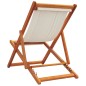 vidaXL Klappbare Strandstühle 2 Stk. Cremeweiß Stoff vidaXL Klappbare Strandstühle 2 Stk. Cremeweiß Stoff