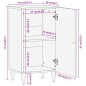 vidaXL Beistellschrank 40x33x75 cm Massivholz Mango vidaXL Beistellschrank 40x33x75 cm Massivholz Mango