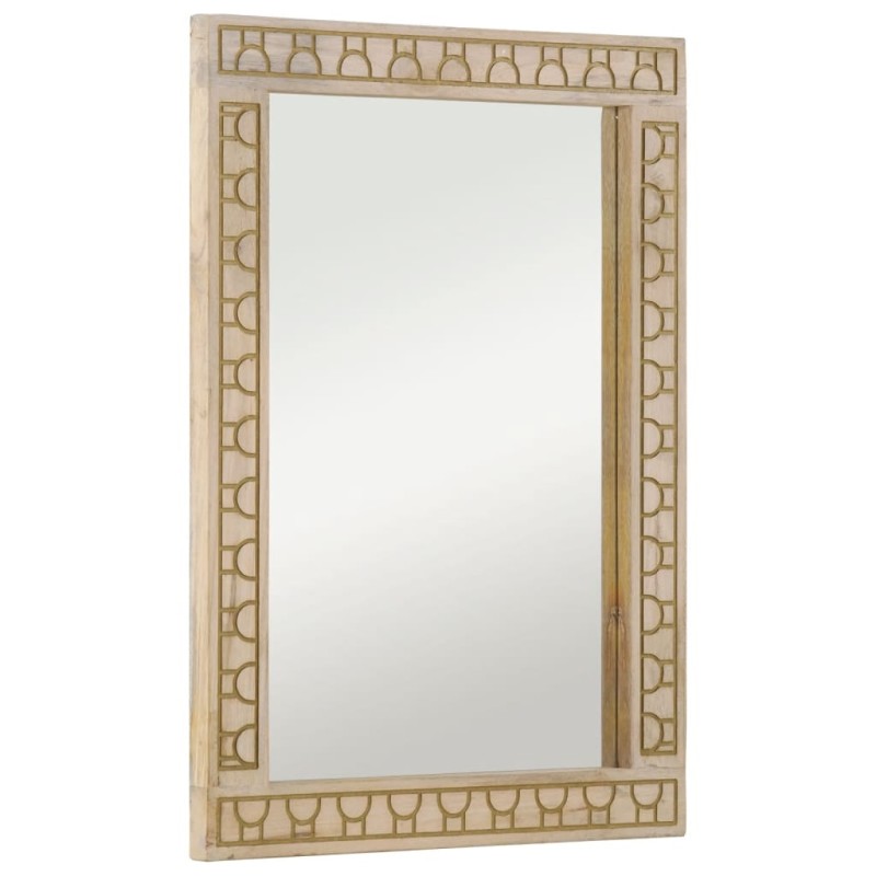 vidaXL Badspiegel 50x70x2,5 cm Massivholz Mango und Glas vidaXL Badspiegel 50x70x2,5 cm Massivholz Mango und Glas