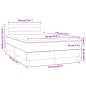 vidaXL Boxspringbett mit Matratze & LED Hellgrau 120x190 cm Stoff vidaXL Boxspringbett mit Matratze & LED Hellgrau 120x190 cm Stoff