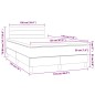 vidaXL Boxspringbett mit Matratze & LED Taupe 120x190 cm Stoff vidaXL Boxspringbett mit Matratze & LED Taupe 120x190 cm Stoff