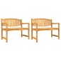 vidaXL 3-tlg. Garten-Essgruppe Massivholz Teak