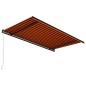 vidaXL Einziehbare Markise Handbetrieben 500×300 cm Orange und Braun vidaXL Einziehbare Markise Handbetrieben 500×300 cm Orange und Braun